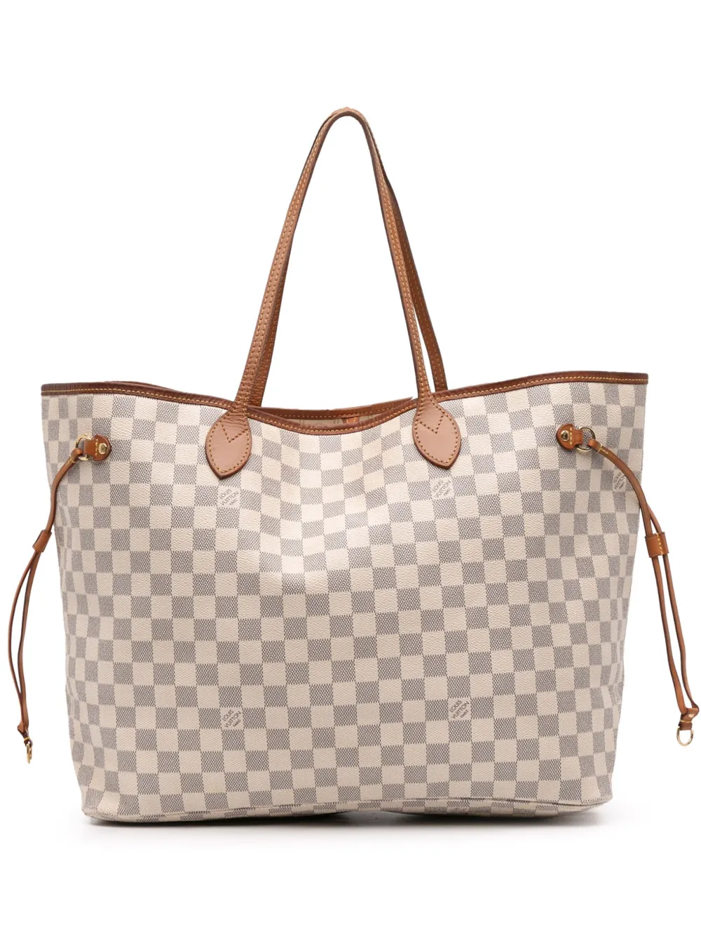 Louis Vuitton Pre-Owned 2010 ダミエ アズール ネヴァーフル GM トートバッグ - ホワイト Louis Vuitton Pre-Owned 2010 ダミエ アズール ネヴァーフル GM トートバッグ - ホワイト