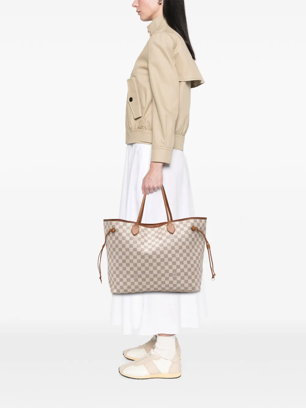Louis Vuitton Pre-Owned 2010 Damier Azur Neverfull GM tote bag | Pre-Owned | Image 2