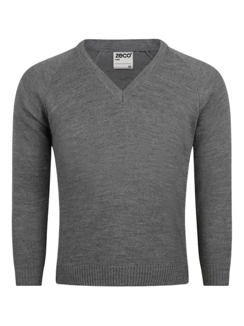 Zeco Schoolwear kids sweater med V-hals og raglanærmer