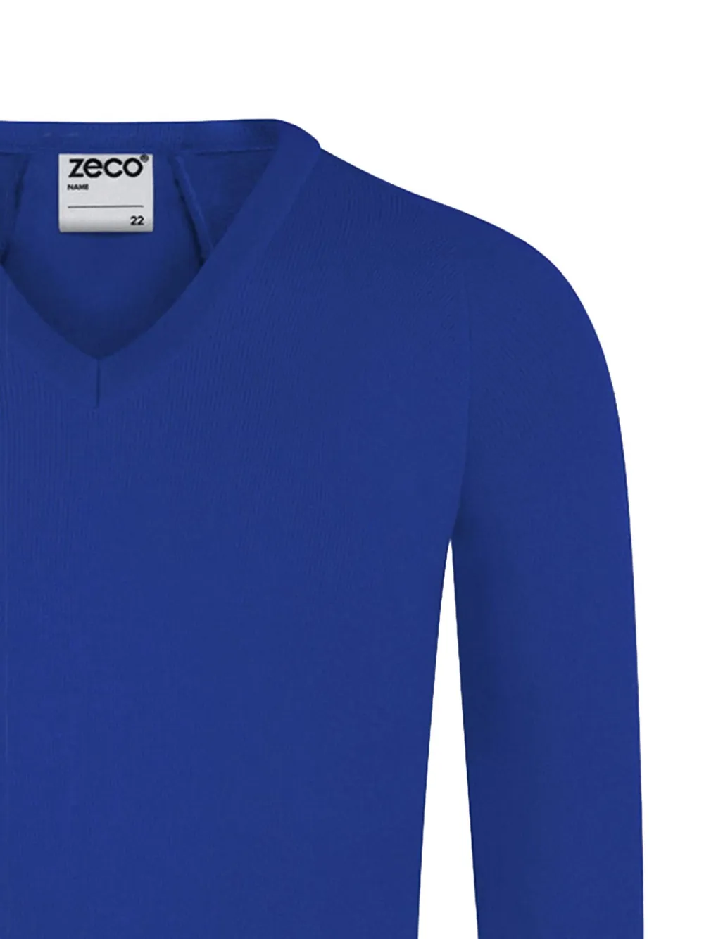 Zeco Schoolwear kids Trui met V-hals en lange mouwen Blauw