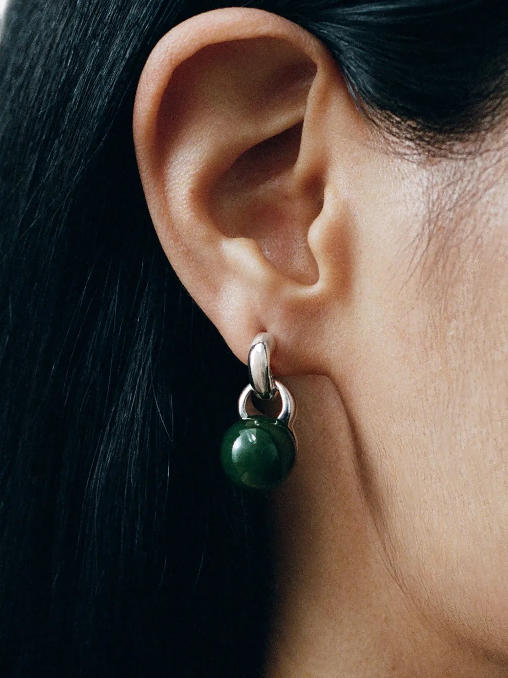 SOPHIE BUHAI STERLING SILVER EVERYDAY JADE EARRINGS