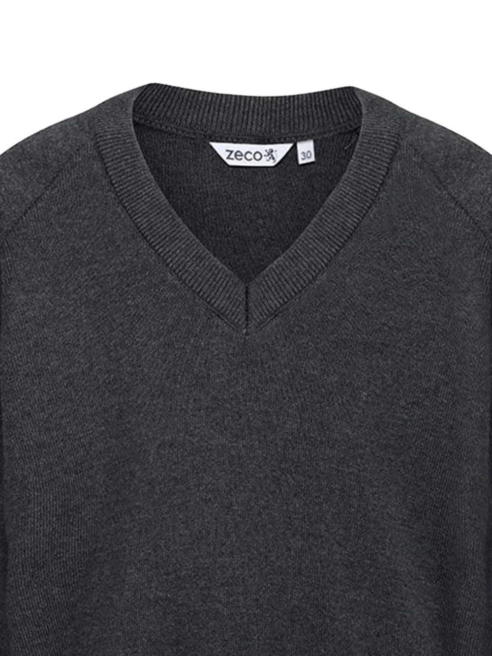 Zeco Schoolwear kids Trui met V-hals Grijs