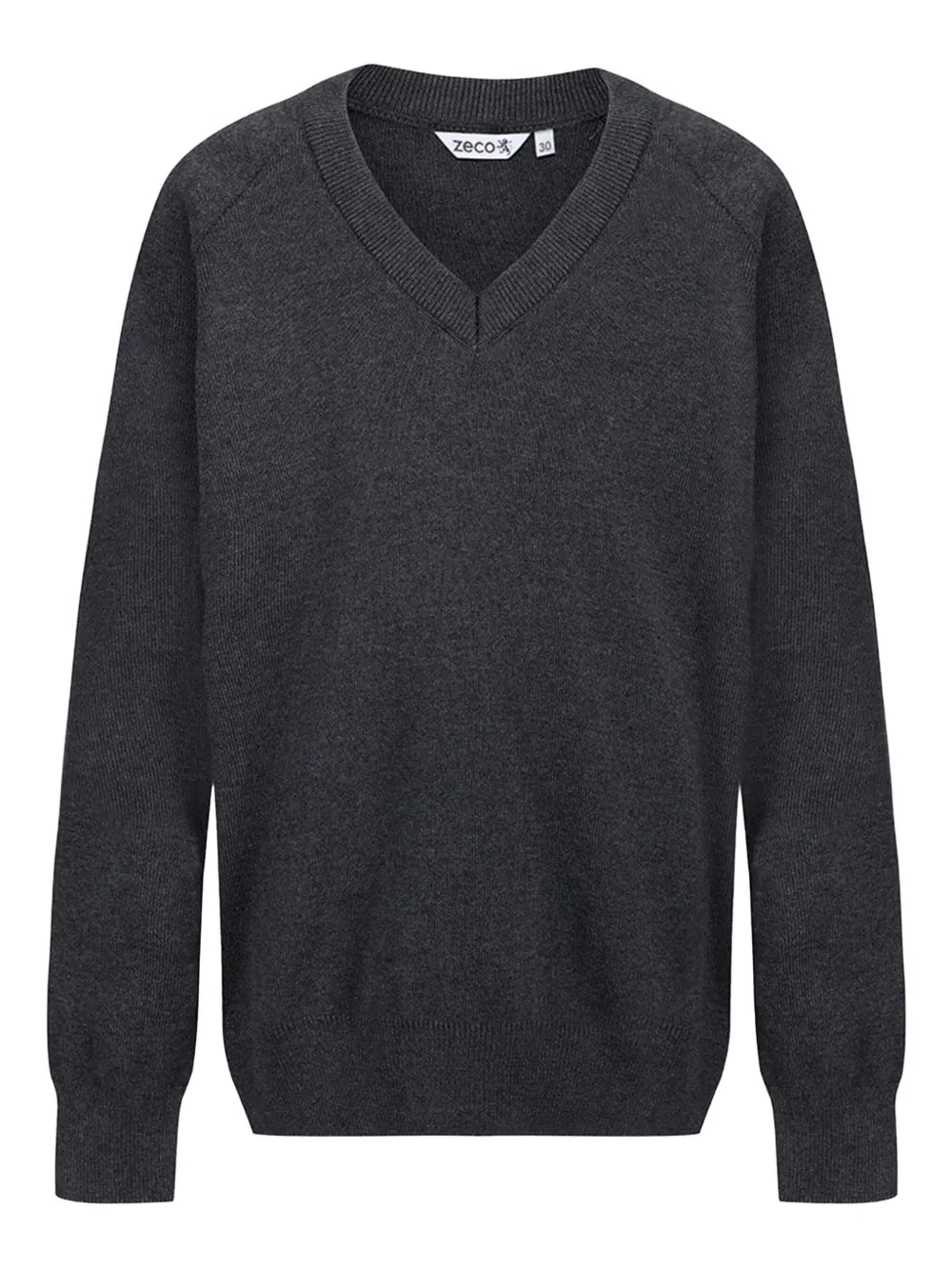 Zeco Schoolwear kids V-neck sweater | Grey | Image 1