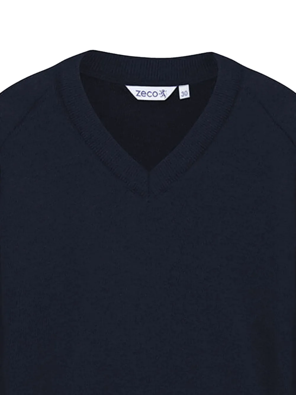 Zeco Schoolwear kids Trui met raglan mouwen en V-hals Blauw