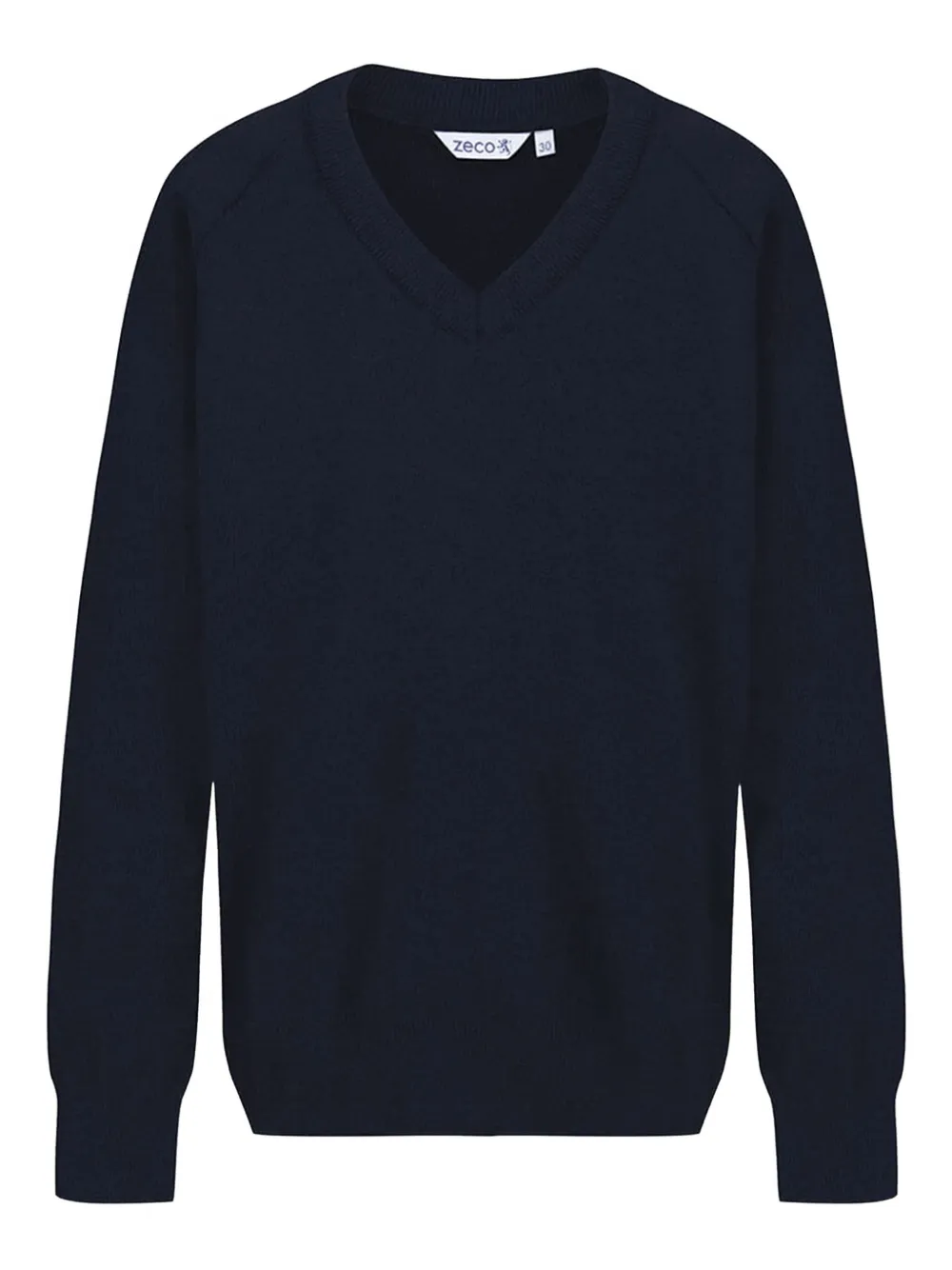 Zeco Schoolwear kids V-neck raglan-sleeve sweater | Blue | Image 1