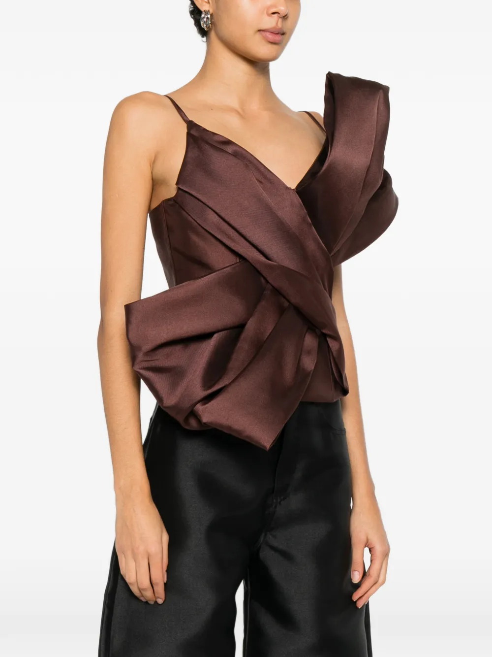  Marques'almeida Bow Top - Brown 