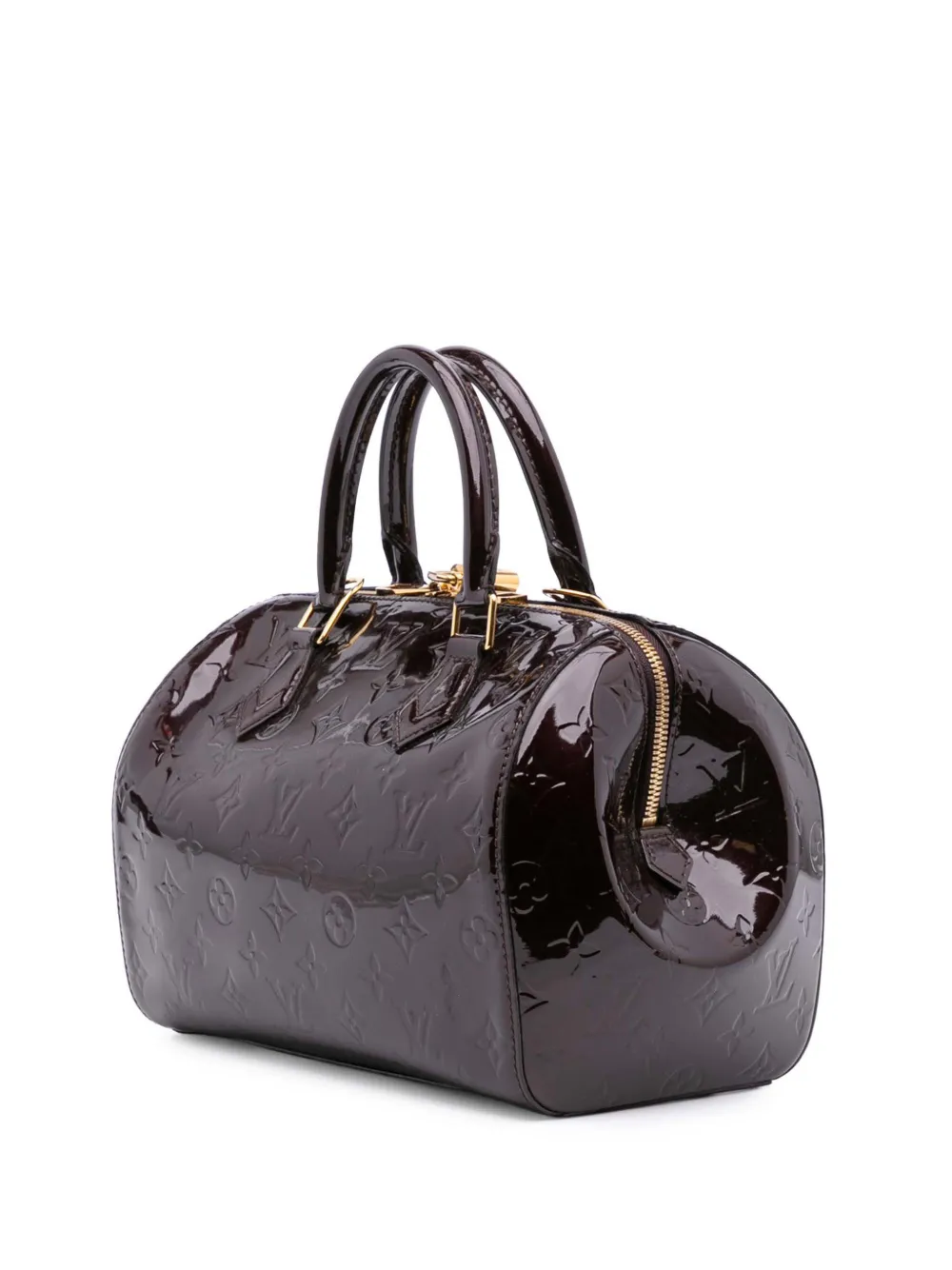 Pre-owned Louis Vuitton 2013 Monogram Vernis Montana Satchel In Purple