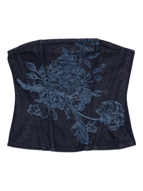 Marques'Almeida floral-motif corset top