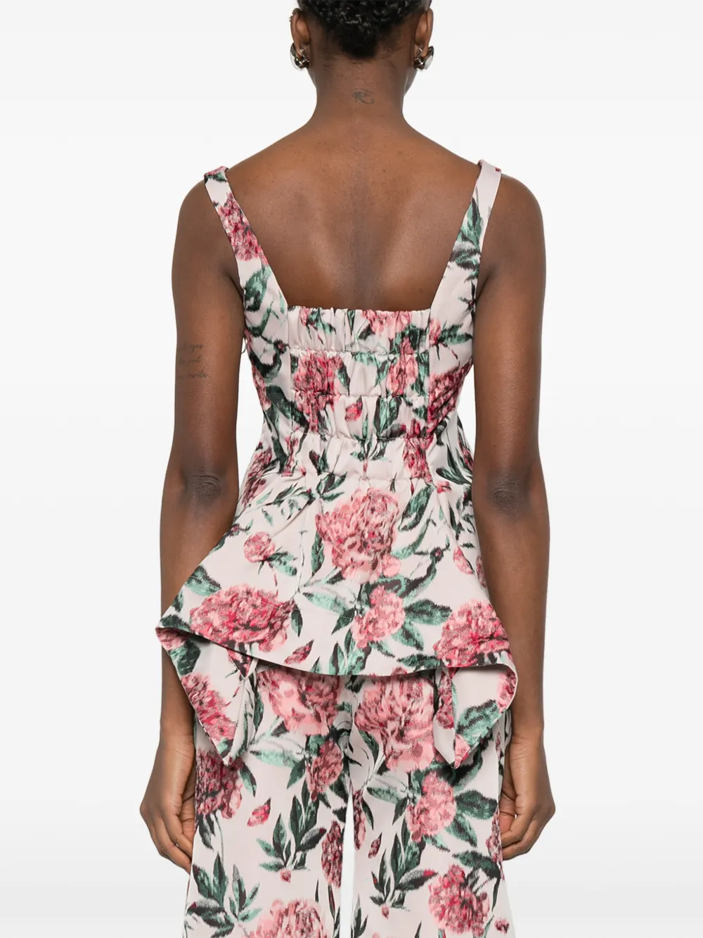 Marques'Almeida Peplum ko rset top Roze