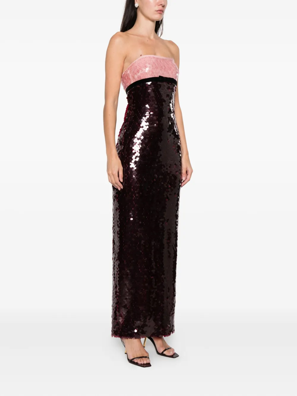 Retroféte Lirael Sequin Maxi Dress In Pink