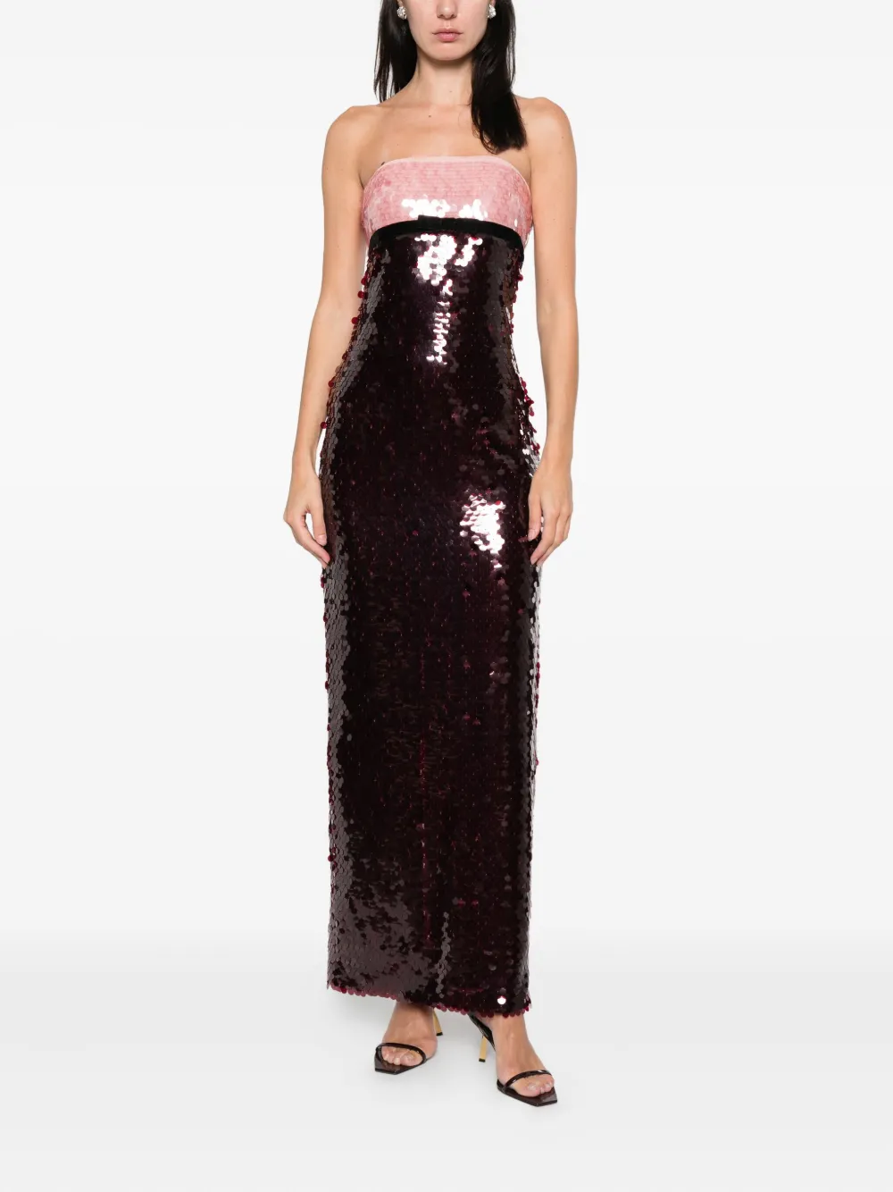 Retrofete Lirael sequin maxi dress - Roze