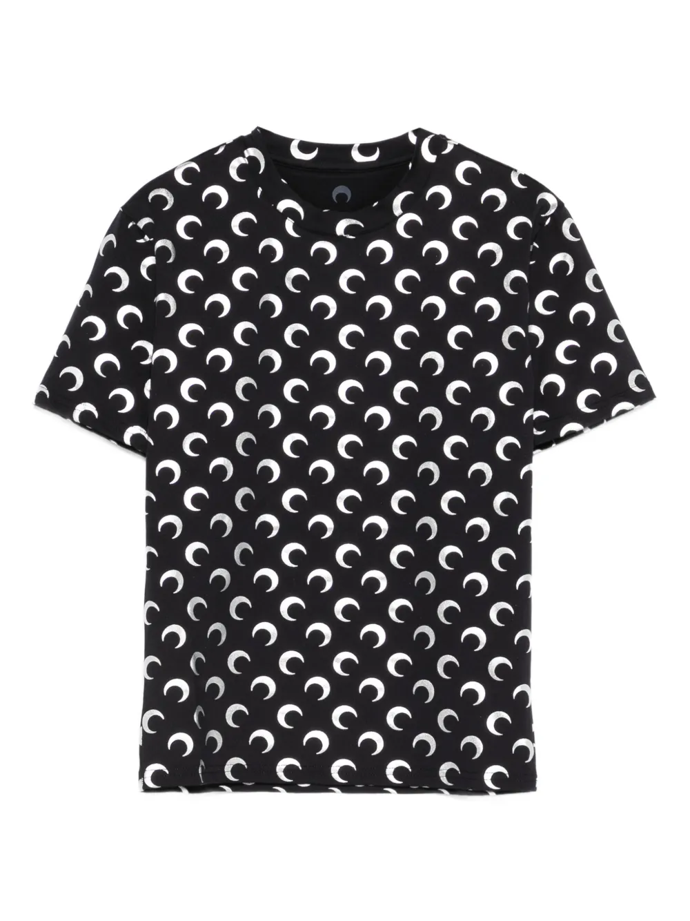 Marine Serre Top con stampa Moon - Nero