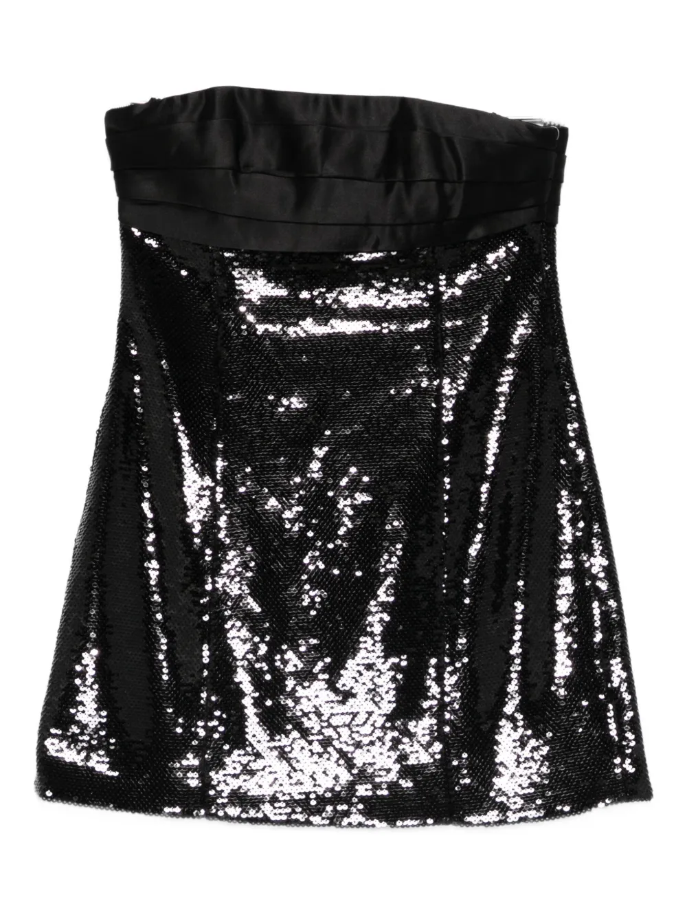 Retroféte Chentari Sequin Strapless Mini Dress In Black