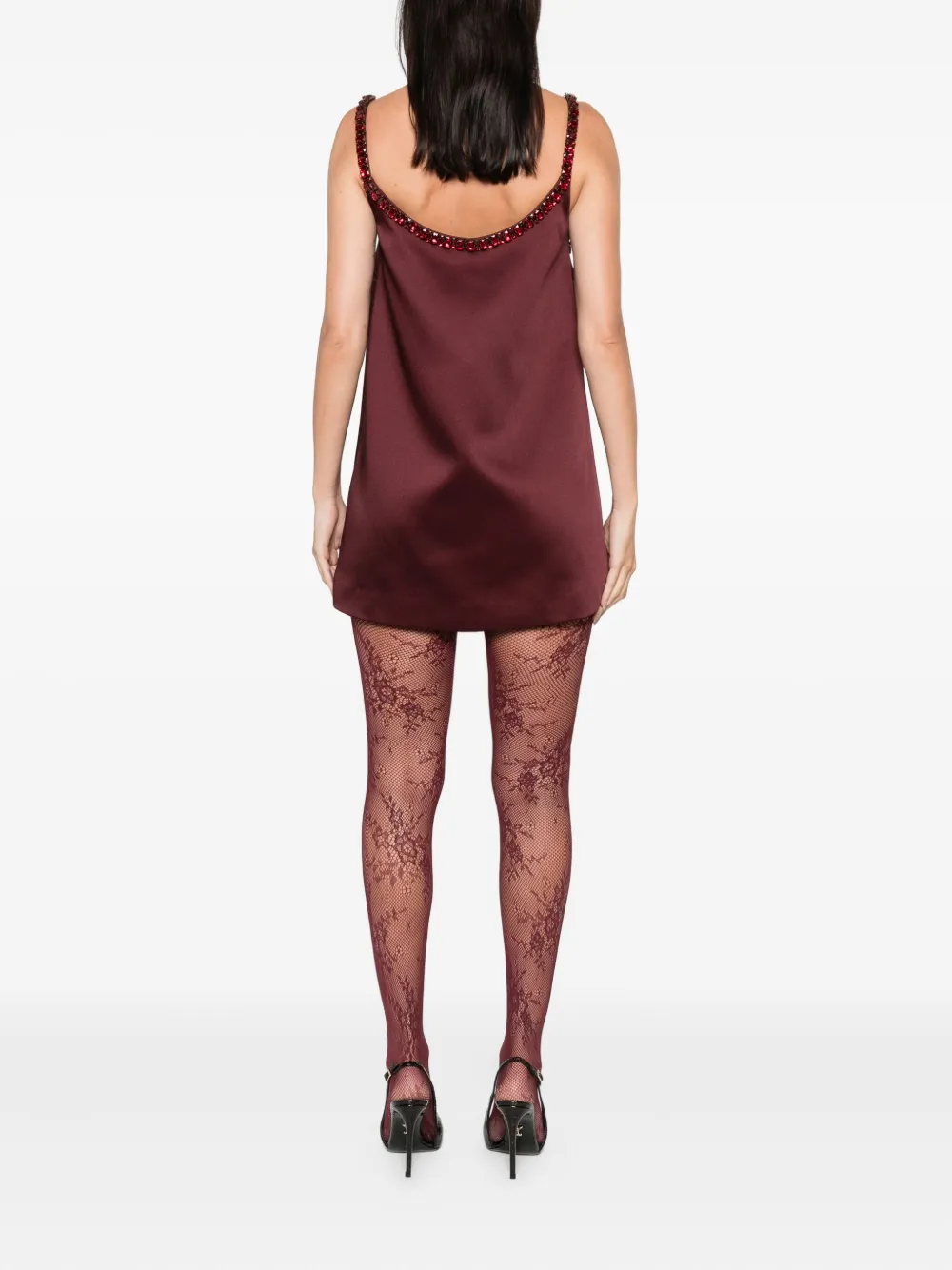 Retroféte Reilly Embellished Mini Dress In Purple