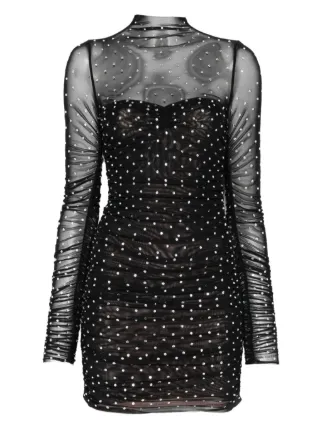 Retrofete Cossette Embellished Mini Dress | Black | FARFETCH