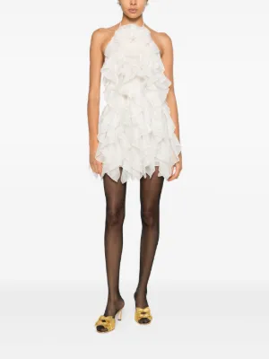 farfetch cocktail dresses Amsale Bow Cocktail Dress