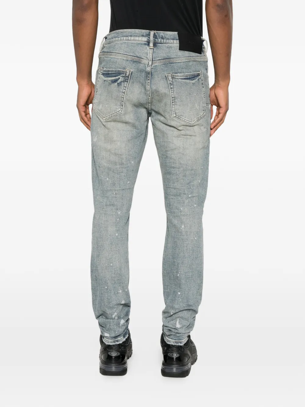 Purple Brand Jeans met gescheurde afwerking Blauw