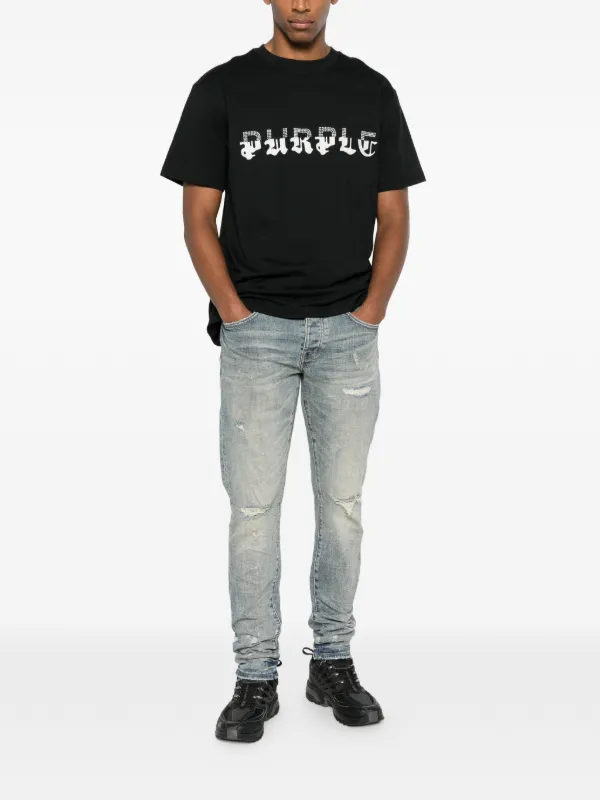 Purple Brand ペイント ジーンズ | ブルー | FARFETCH JP