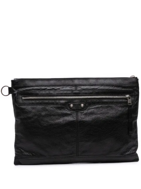 Balenciaga Pre-Owned 2015 Lambskin Motocross Classic Clip L clutch bag