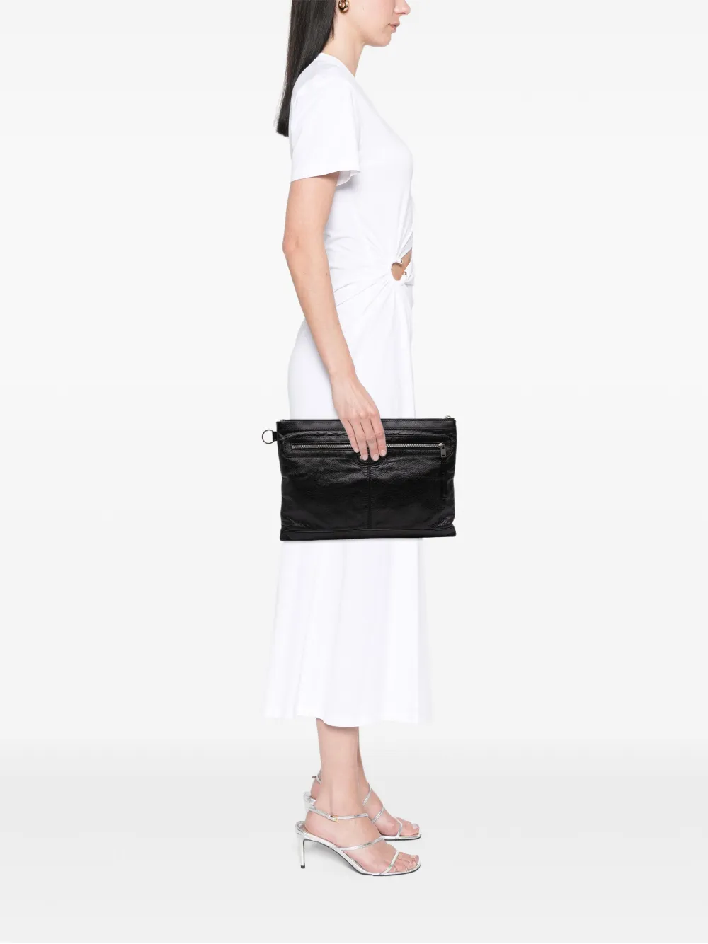 Balenciaga Pre-Owned 2015 Lambskin Motocross Classic Clip L clutch bag | Pre-Owned | Image 2