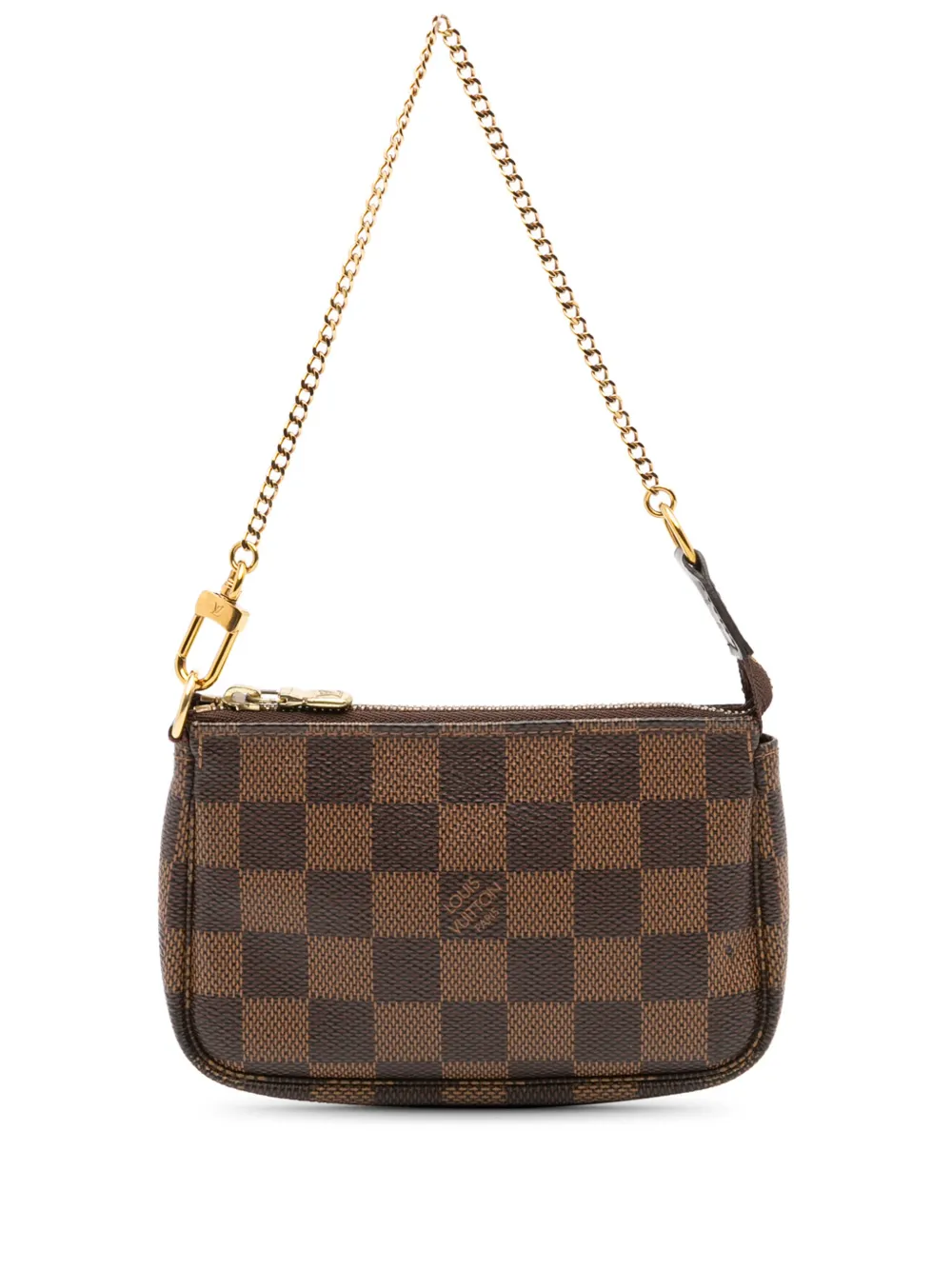 Louis Vuitton Pre-Owned 2019 ダミエ エベヌ ミニ ポシェット アクセソワール ハンドバッグ - ブラウン Louis Vuitton Pre-Owned 2019 ダミエ エベヌ ミニ ポシェット アクセソワール ハンドバッグ - ブラウン