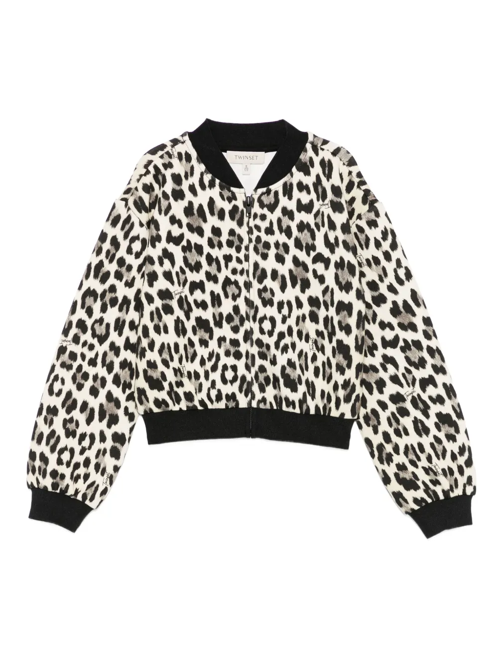 Twinset Leopard-print Bomber Jacket In Animal Print