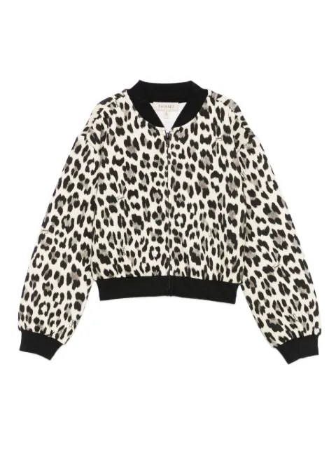 TWINSET Kids leopard-print bomber jacket