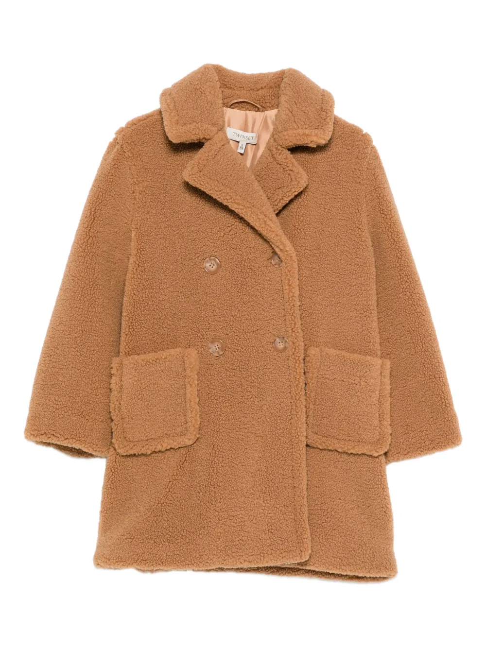 TWINSET Kids double-breasted coat | Brown | Image 1