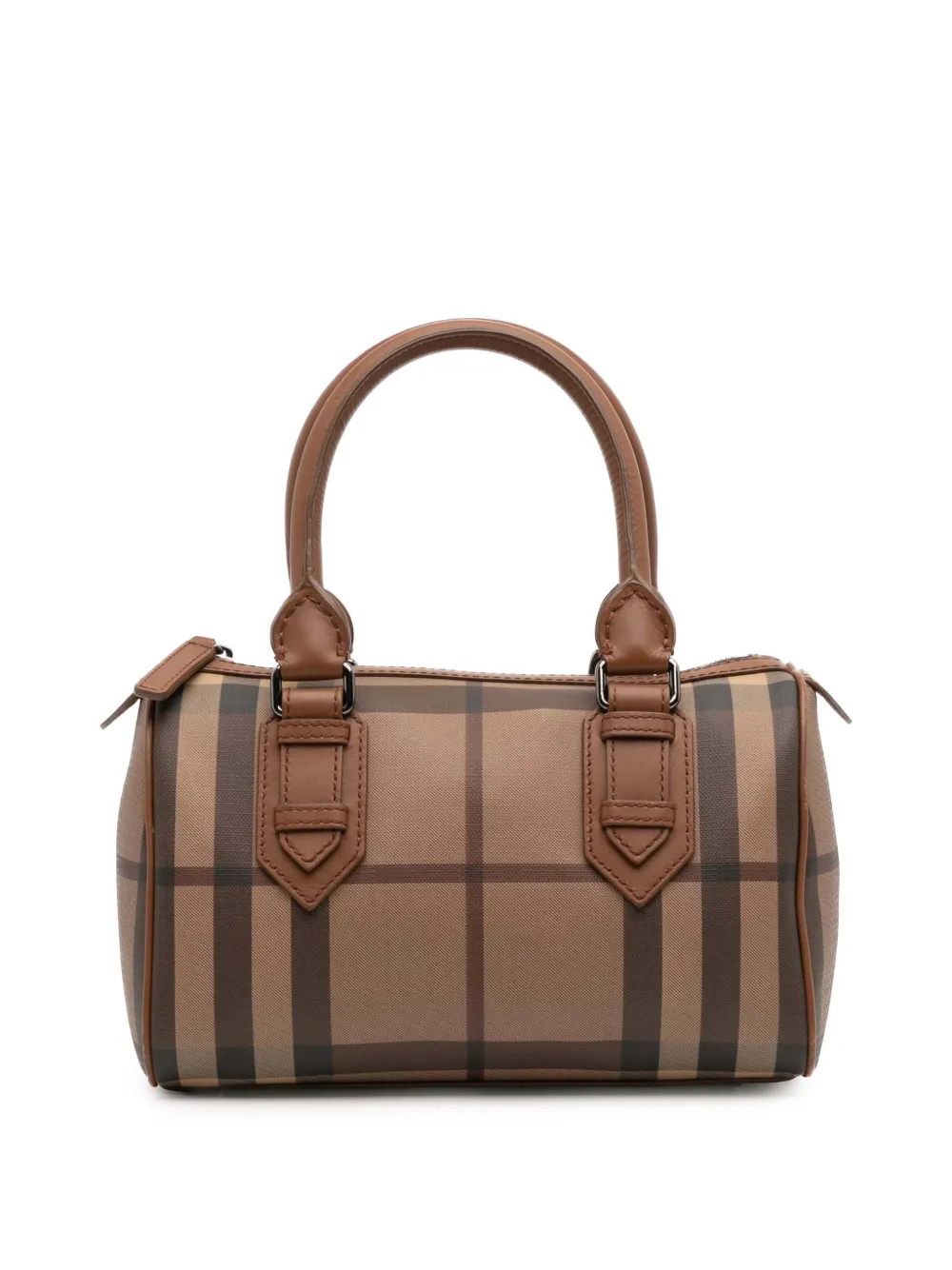 Burberry Pre-Owned 2000-2017 Smoke Check Coated Canvas Chester boston bag | Brown | Image 1