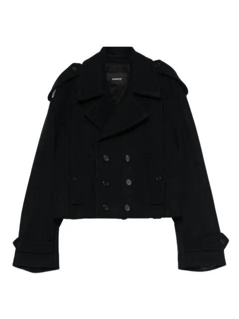 SONGZIO cropped double-breasted peacoat