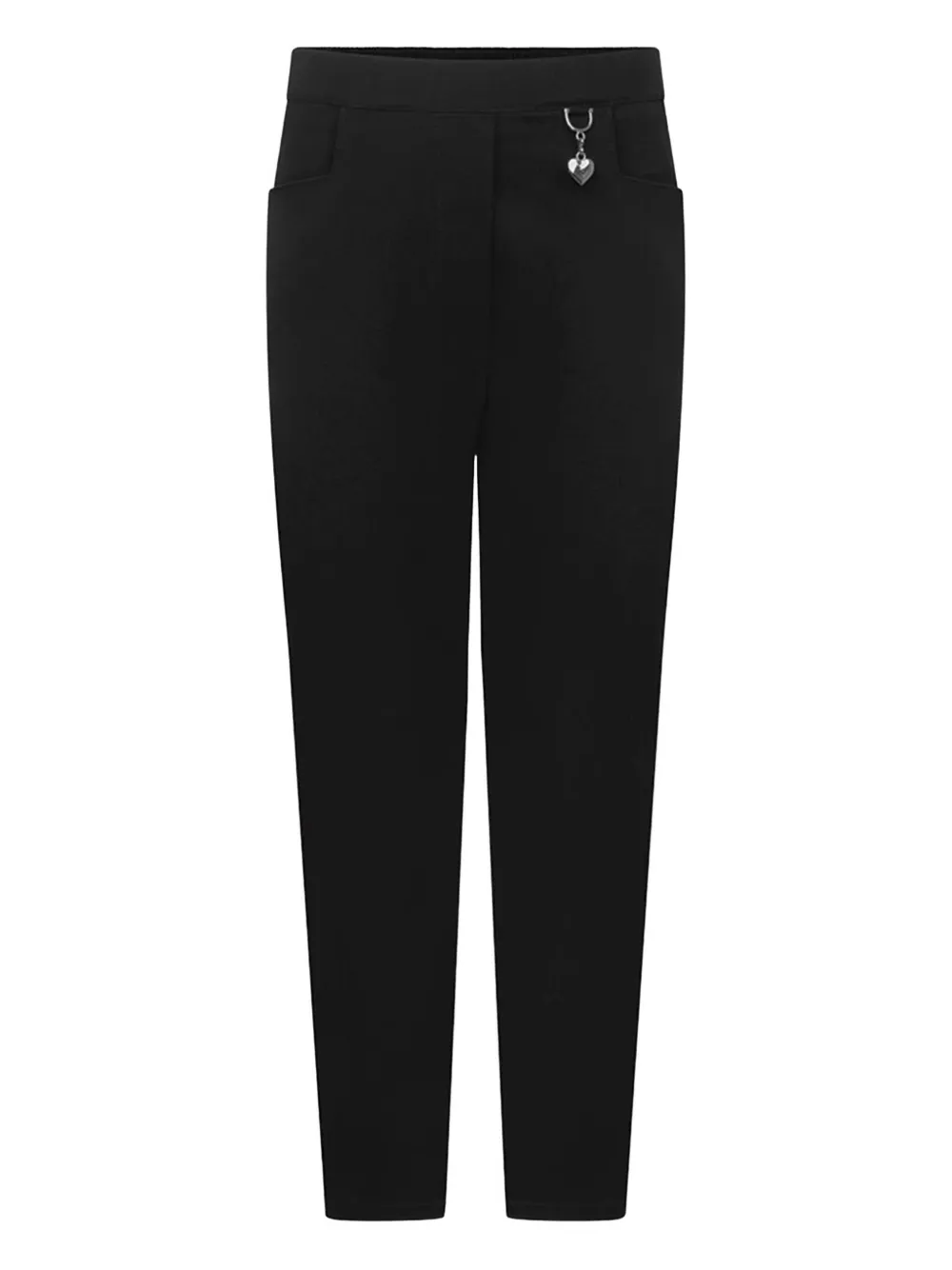 Zeco Schoolwear kids heart-detail trousers | Black | Image 1