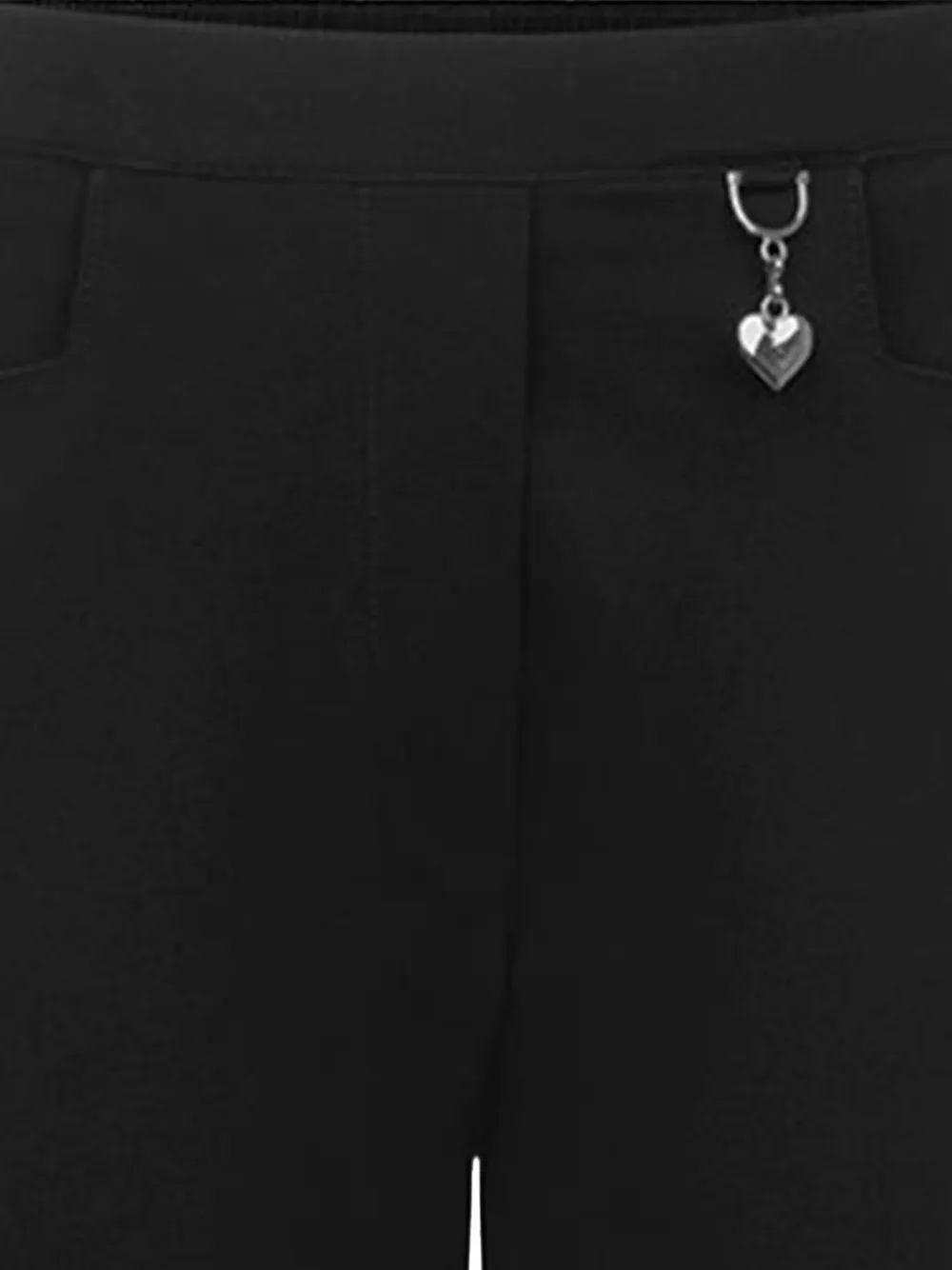 Zeco Schoolwear kids Broek met hartdetail Zwart