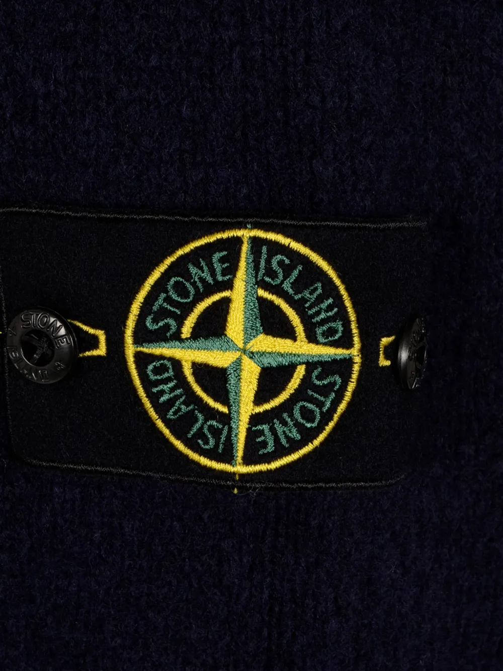 Stone Island Long Sleeve Ribbed Cuff Crew Neck Sweater In Blue