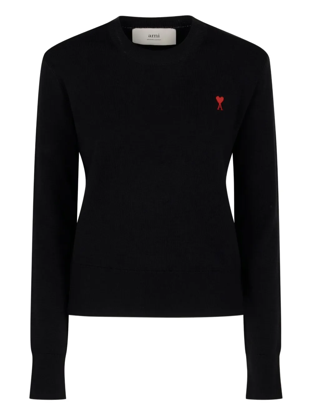 Ami Alexandre Mattiussi Ami De Coeur-patch Sweater In Black