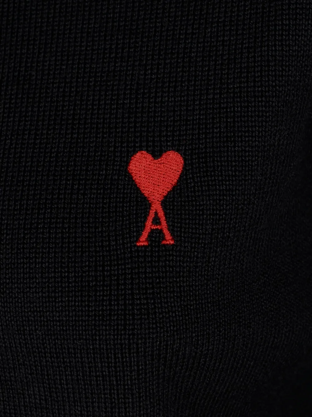 Ami Alexandre Mattiussi Ami De Coeur-patch Sweater In Black