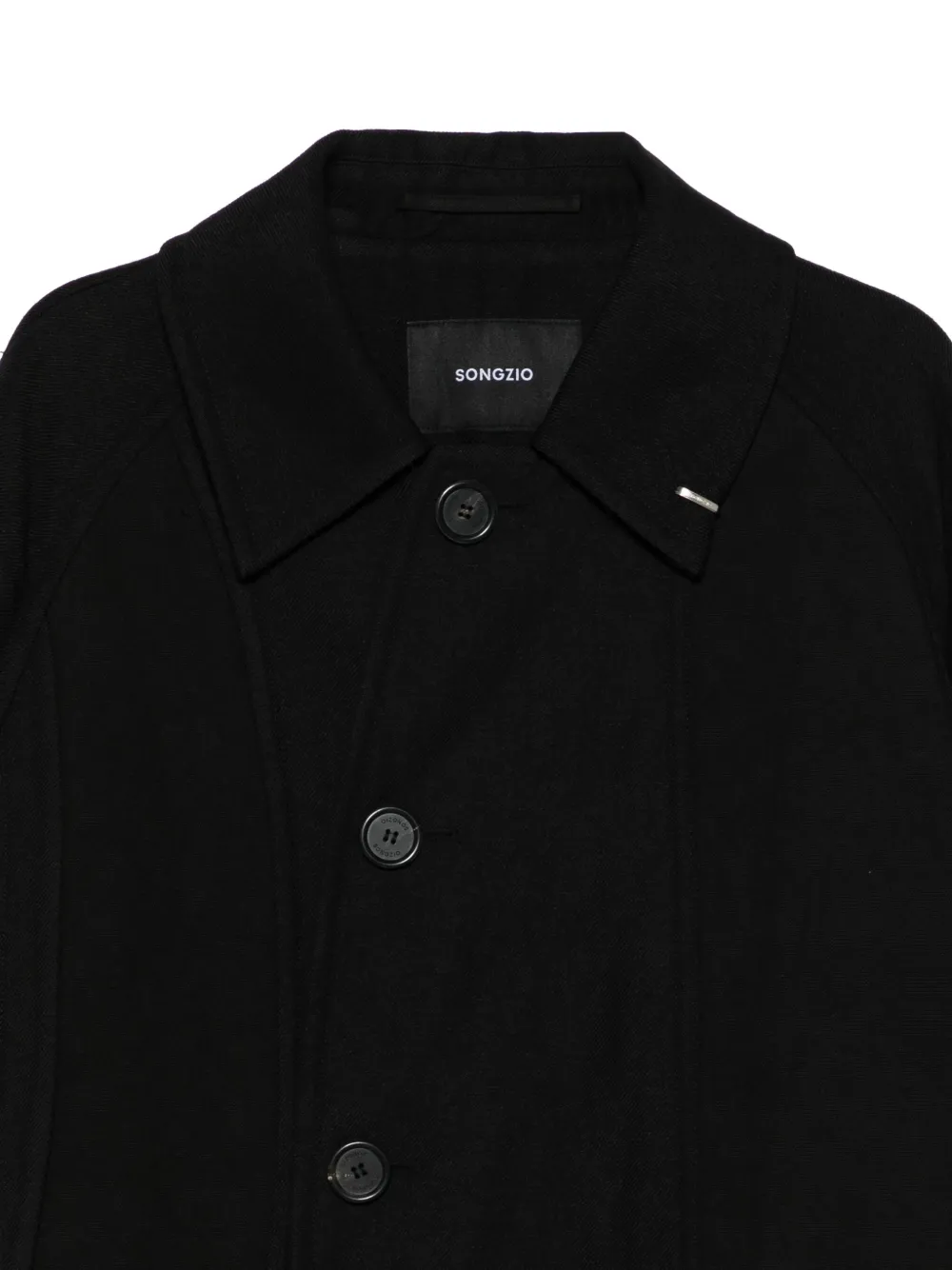 SONGZIO Asymmetrische jas met uitgesneden details Zwart