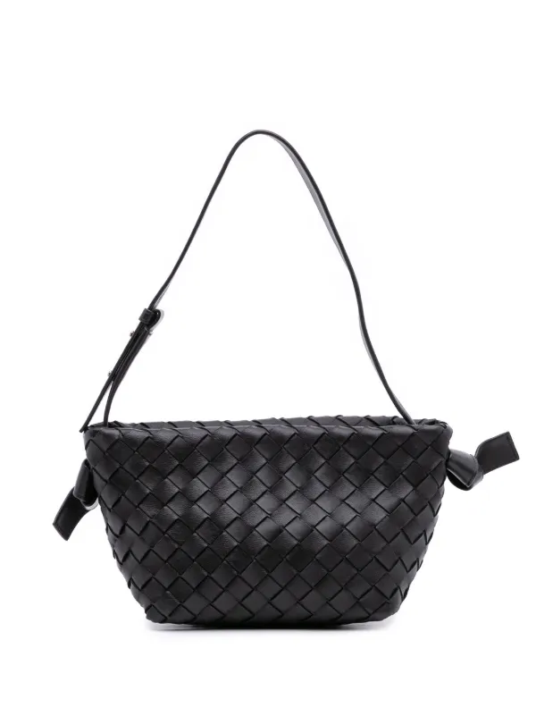 BOTTEGA VENETA ブラックレザーバッグ 31981082_61622151_600.jpg