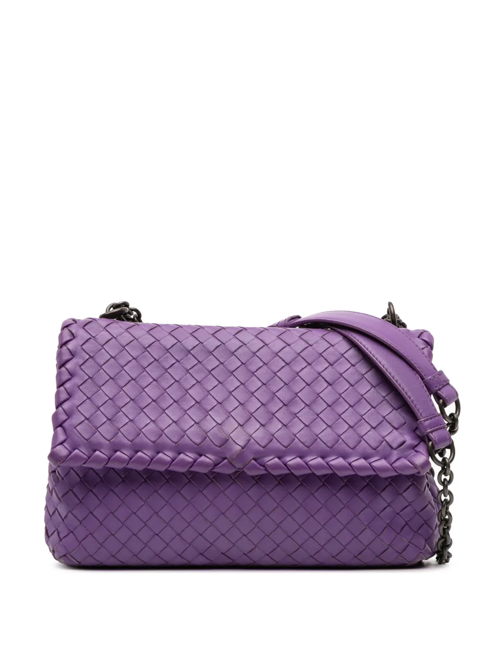 Bottega Veneta Pre-Owned 2012-2025 Small Nappa Intrecciato Olimpia crossbody bag | Purple | Image 1