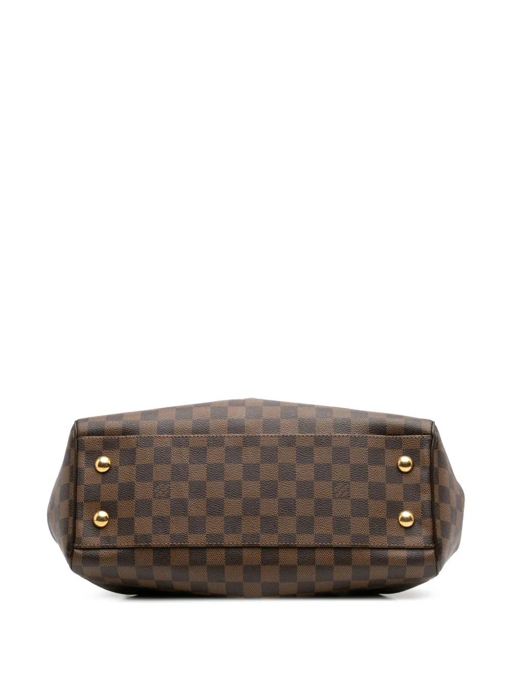 Pre-owned Louis Vuitton 2008 Damier Ebene Trevi Pm Satchel In Brown
