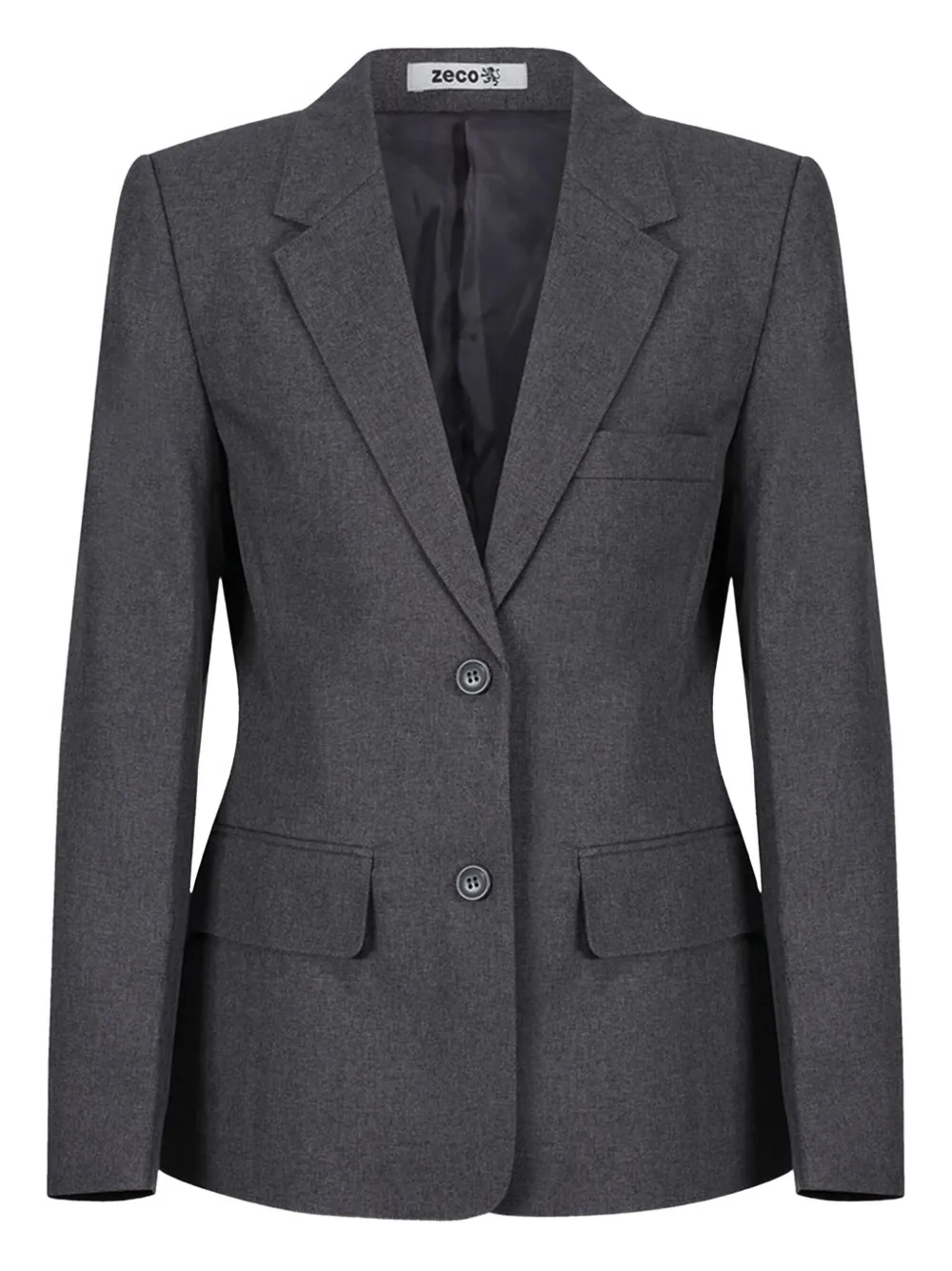 Zeco Schoolwear kids Contemporary two-button notched-lapel blazer | Grey | Image 1