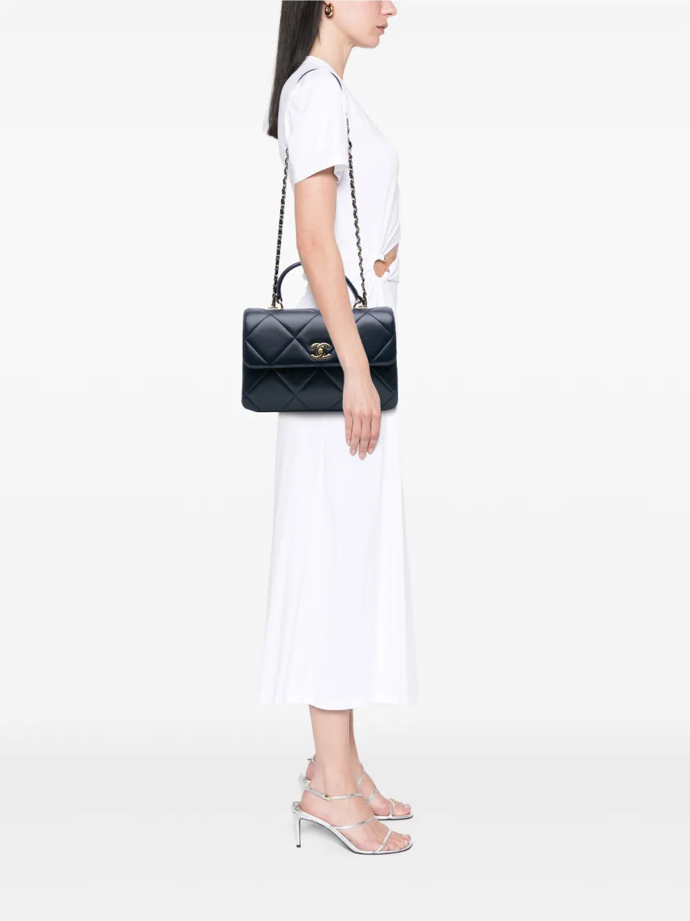 CHANEL Pre-Owned 2019 Medium Lambskin Trendy CC Top Handle Bag satchel | Pre-Owned | Image 2