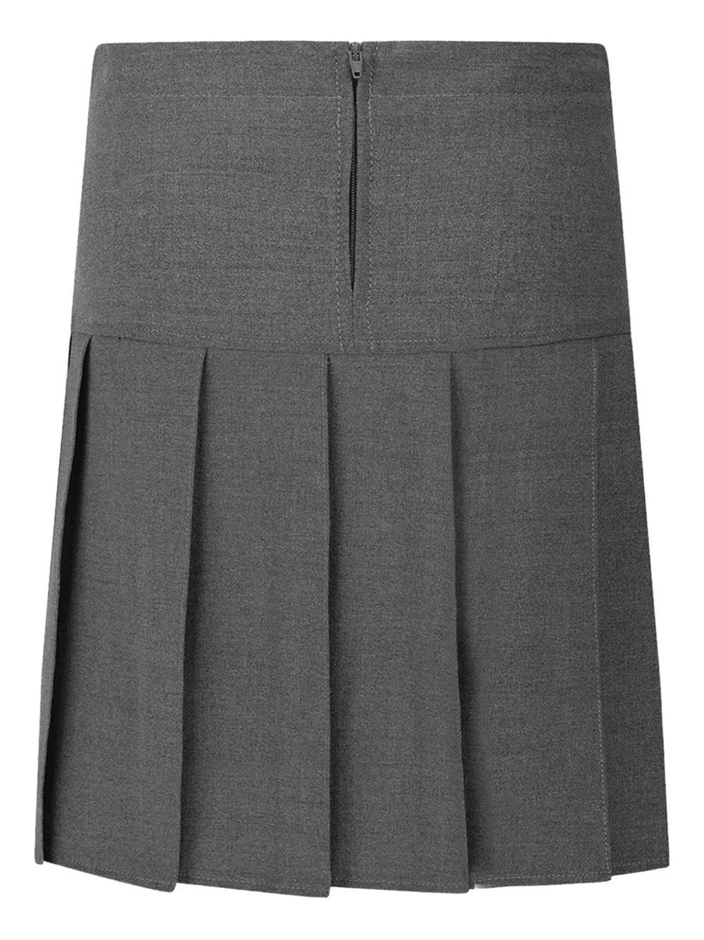 Zeco Schoolwear Zeco Girls School Pleated Skirt With Scrunchie (regular Length) In Gray