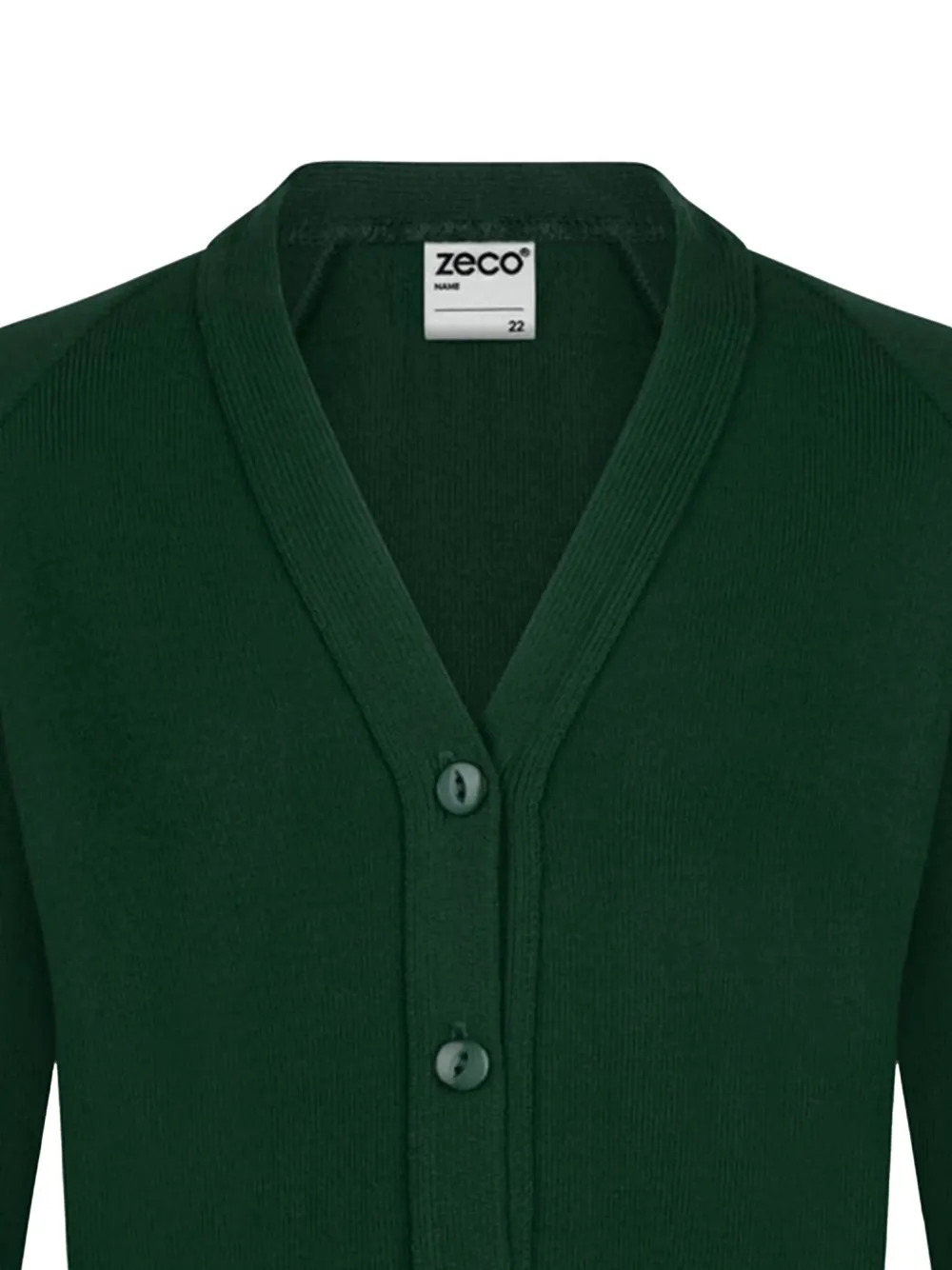 Zeco Schoolwear kids Vest met V-hals Groen