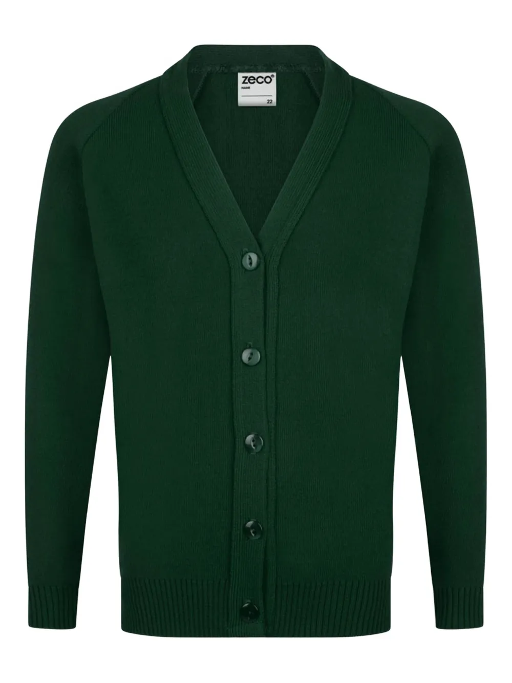 Zeco Schoolwear kids V-neck cardigan | Green | Image 1