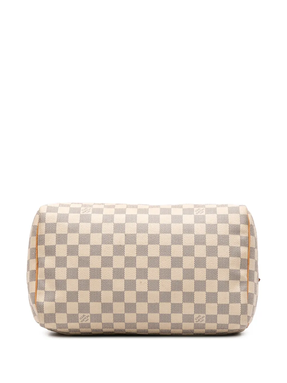 Pre-owned Louis Vuitton 2008 Damier Azur Speedy 30 Boston Bag In White