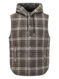 Off-White hooded plaid vest - Grey