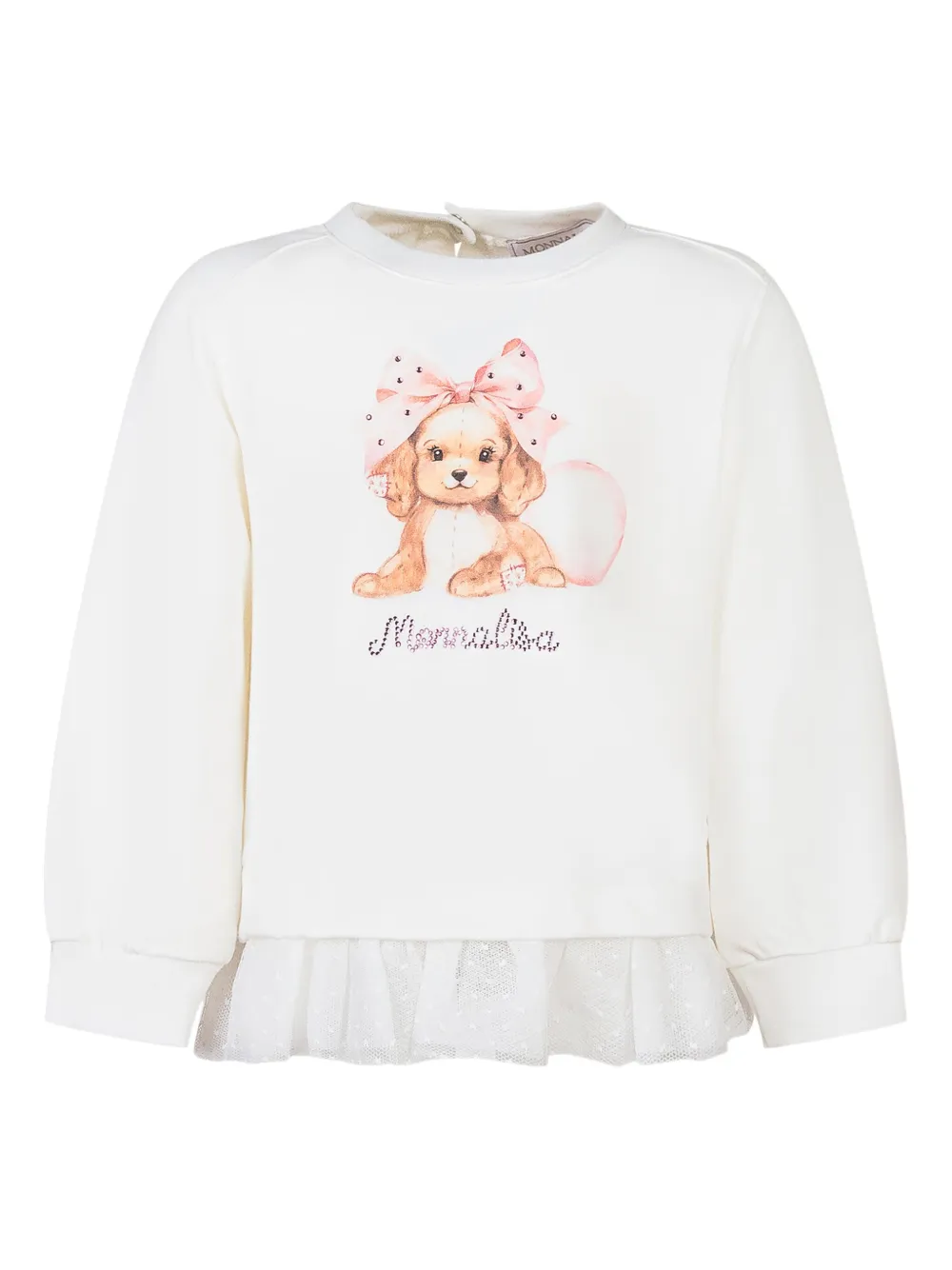 Monnalisa sudadera con apliques de cachorro | blanco | Image 1