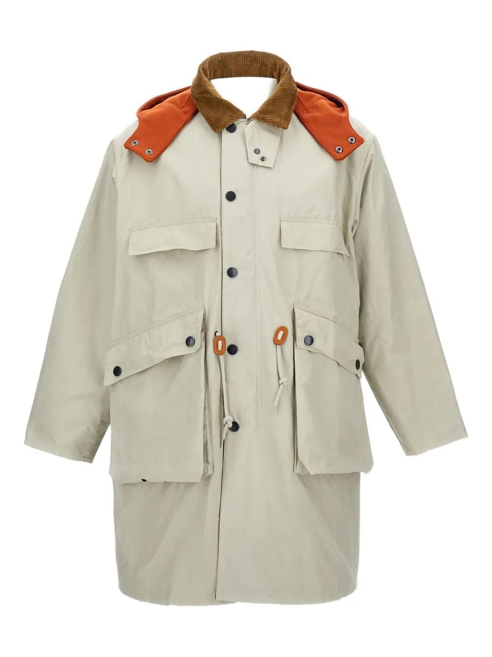 Barbour x Kaptain Sunshine multiple-pocket corduroy-collar parka | Neutrals | Image 1