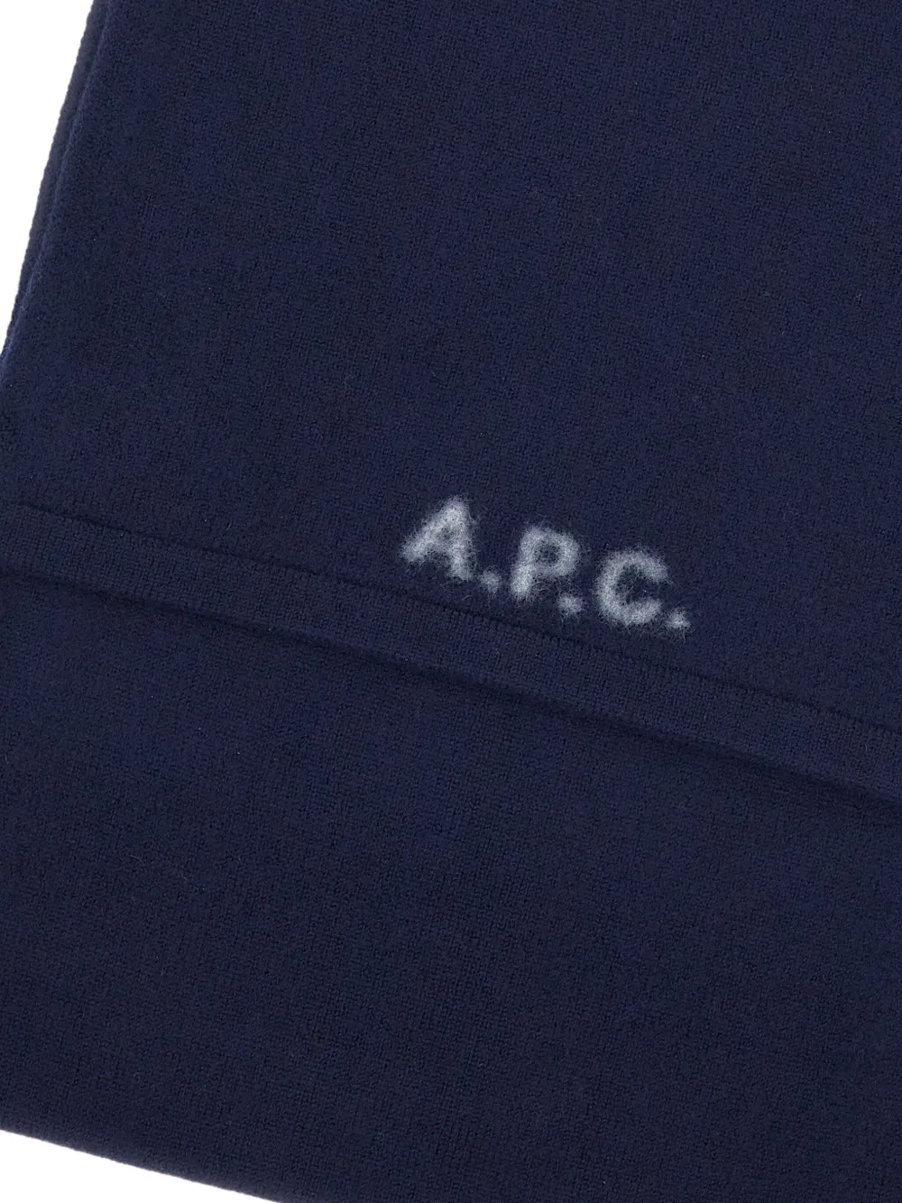 A.P.C. logo-embellishment scarf - Blauw