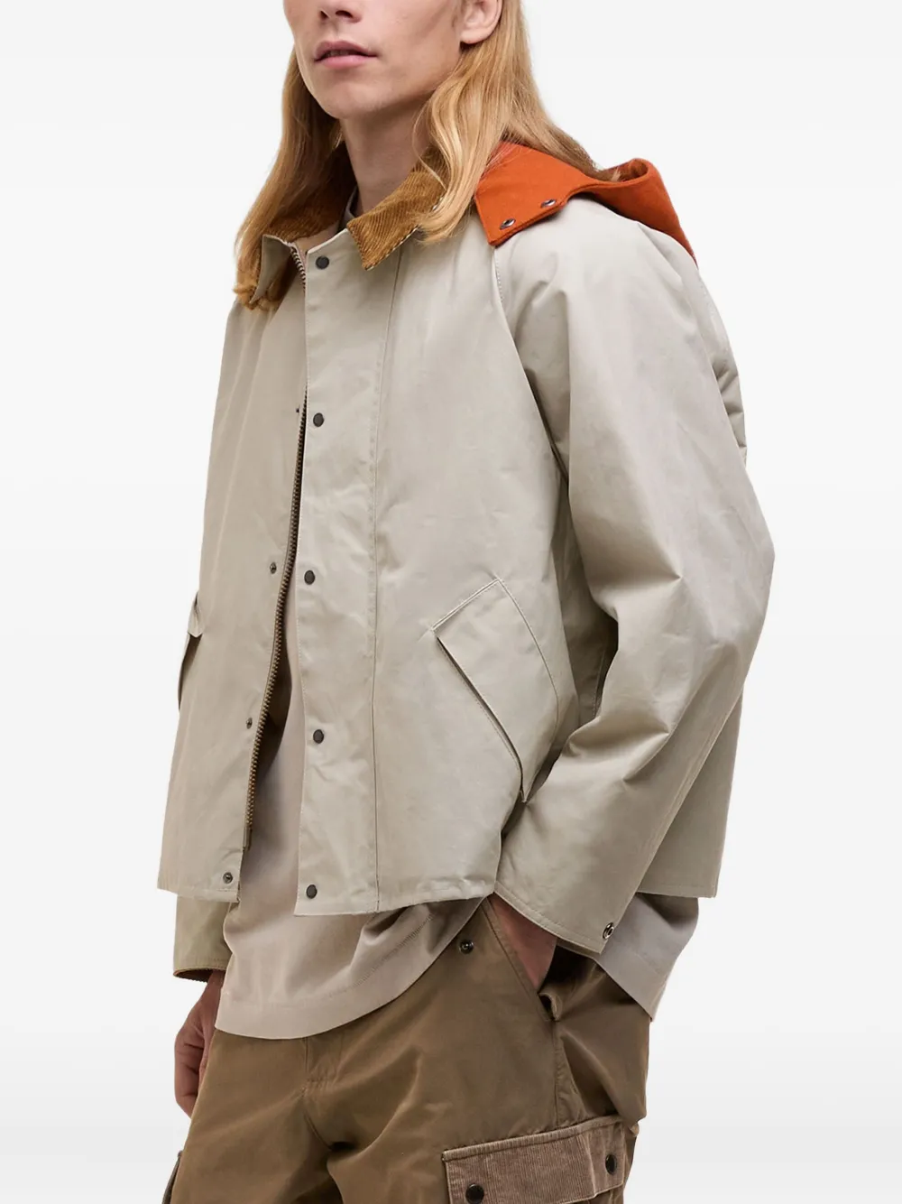 Barbour Long Sleeve Casual Jacket In Neutral